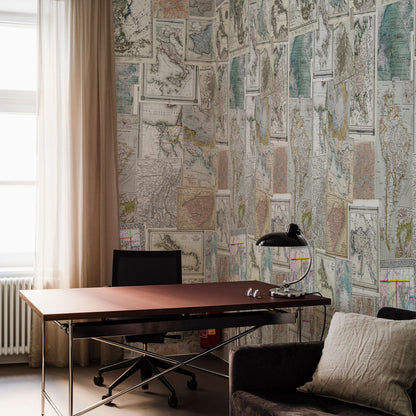 Vintage Map Wallpaper Mural