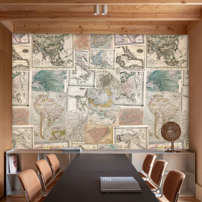 Vintage Map Wallpaper Mural