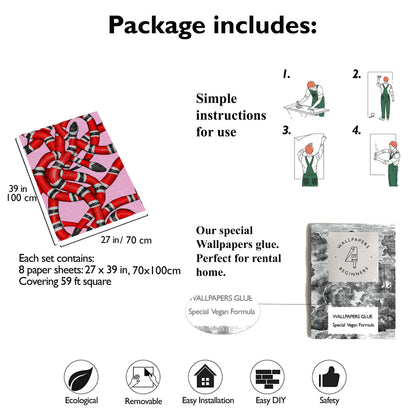 Pink Snake Wallpaper