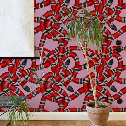 Pink Snake Wallpaper