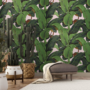 Pink Banana Leaves Wallpaper – Wallpapers4Beginners