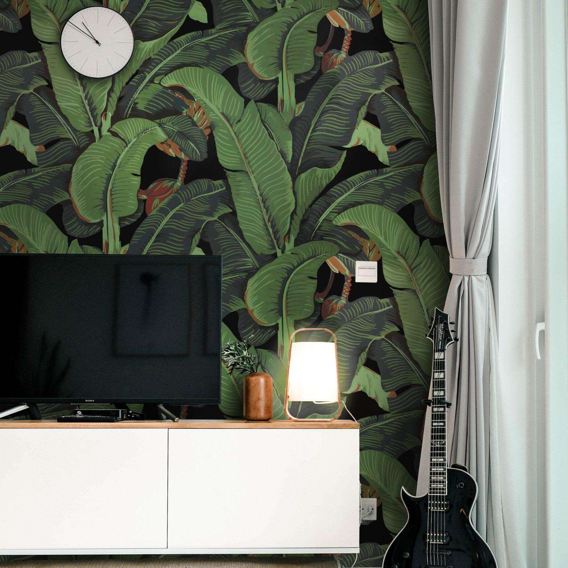 Black Banana Leaves Wallpaper Wallpapers4Beginners