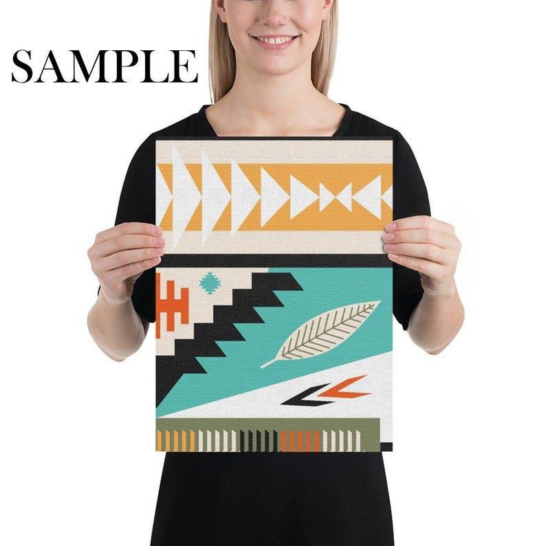 Extra Large Big Boho Aztec Tribal Ikat Wallpaper - WallpapersforBeginners