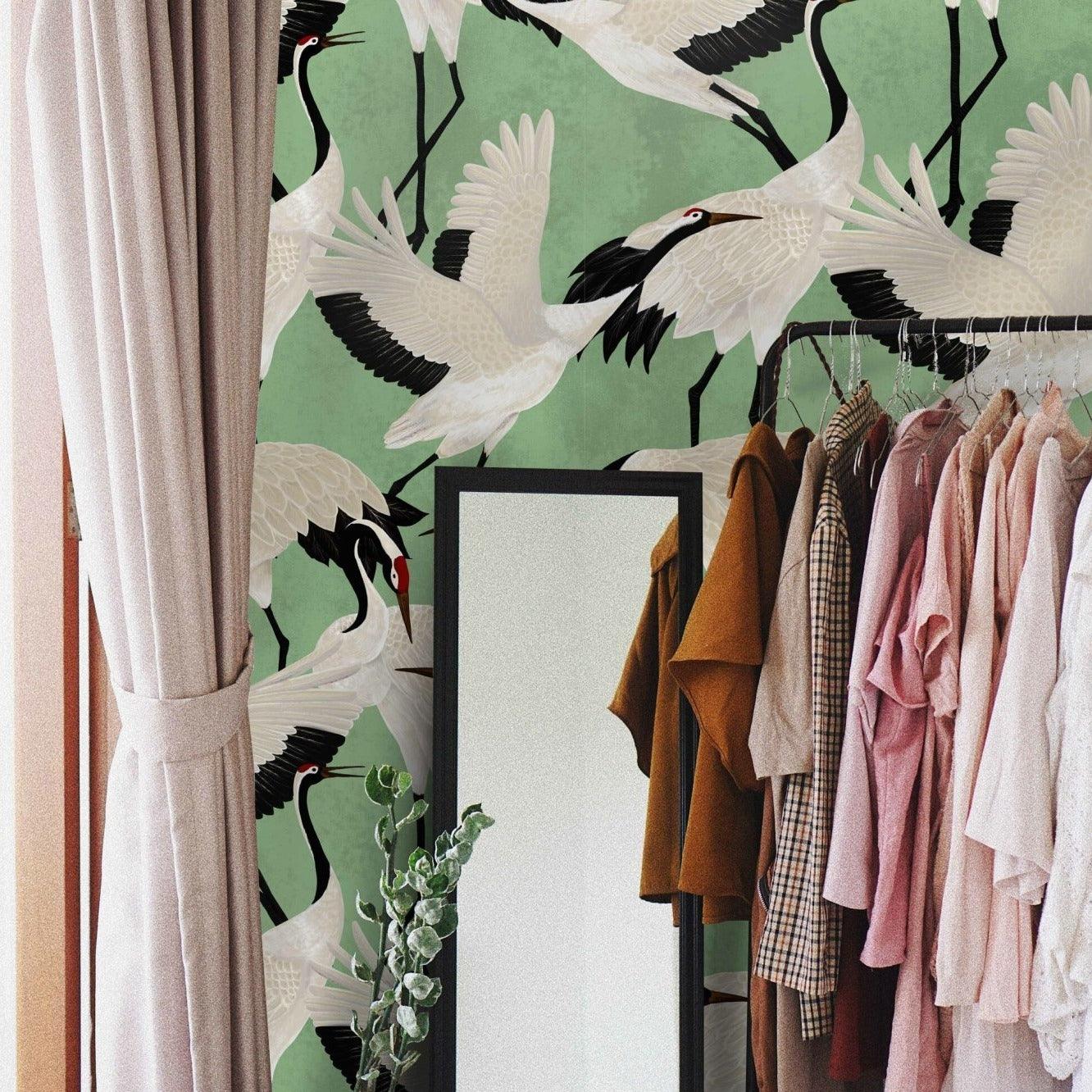 Green Heron Chinoiserie Wallpaper – Wallpapers4Beginners