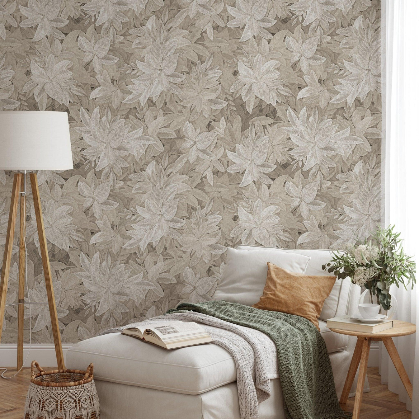 Neutral Tones Foliage Wallpaper – Wallpapers4Beginners