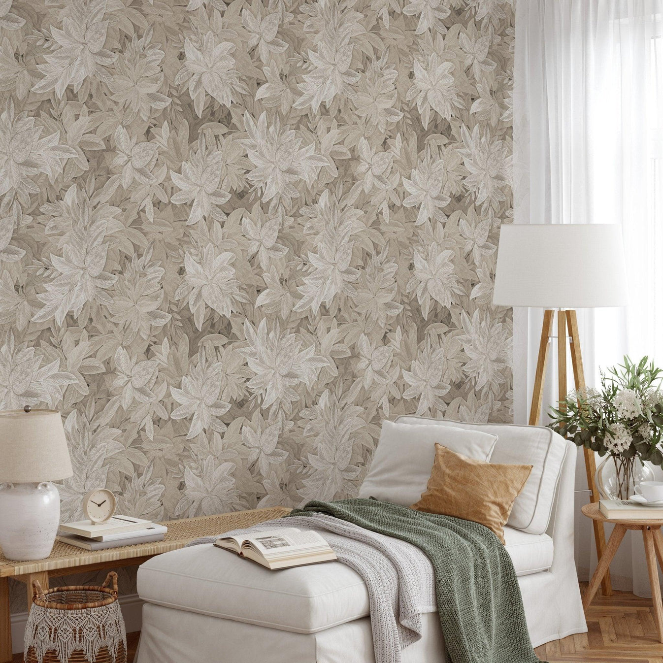 Neutral Tones Foliage Wallpaper – Wallpapers4Beginners