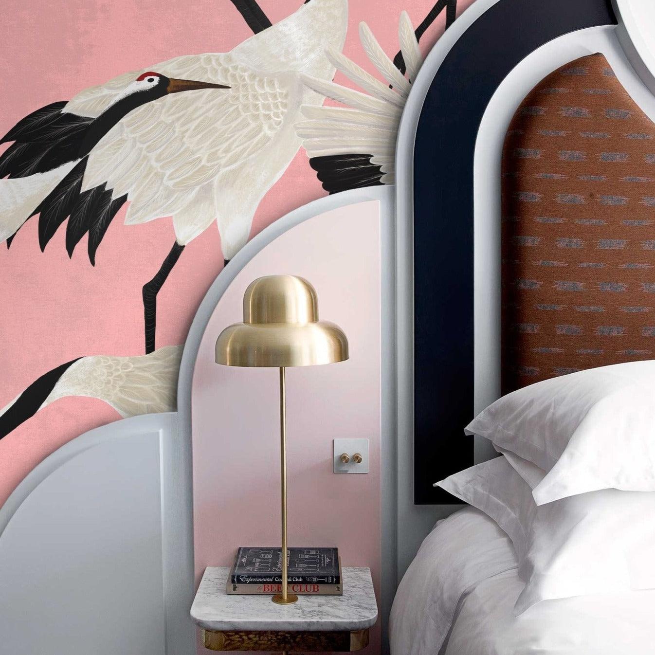 Pink Heron Print Wallpaper – Wallpapers4Beginners