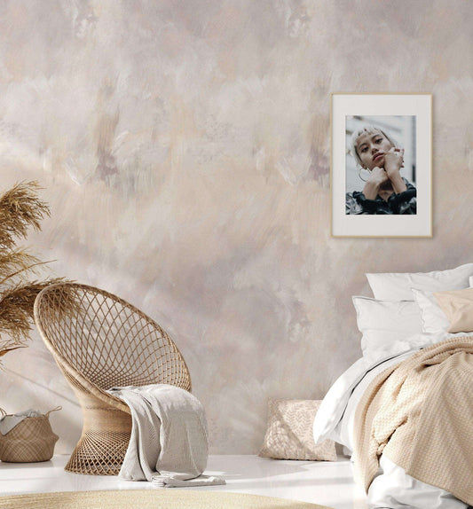 Venetian Stucco Wallpaper Beige - WallpapersforBeginners